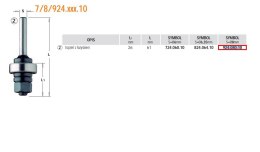CMT TRZPIEŃ DO FREZÓW PIŁKOWYCH S=8 + ŁOŻYSKO%%% CMT