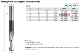 CMT WIERTŁO SPIRALNE OSCYLACYJNE Z ŁAMACZEM WIÓRA D=10 I=80 L=140 S=16x50 CMT