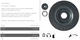 TARPOL TARNIK SKOŚNY FI = 125mm x 3 x 22,2mm, GŁADŹ OSTATECZNA T-17 TARPOL