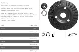 TARPOL TARNIK SKOŚNY FI = 125mm x 3 x 22,2mm, GŁADŹ WSTĘPNA T-12 TARPOL