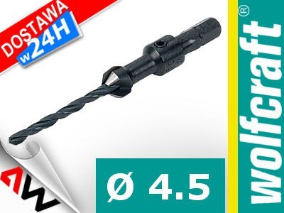 WOLFCRAFT NAWIERTAK 4,5mm Z POGŁĘBIACZEM 12mm WOLFCRAFT