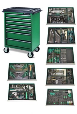 JONNESWAY WÓZEK WARSZTATOWY 7DW5 + 266szt. NARZĘDZI JONNESWAY