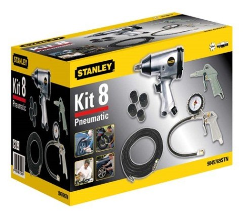 STANLEY ZESTAW NARZĘDZI PNEUMATYCZNYCH 8 elem. STANLEY