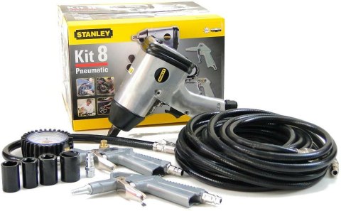 STANLEY ZESTAW NARZĘDZI PNEUMATYCZNYCH 8 elem. STANLEY