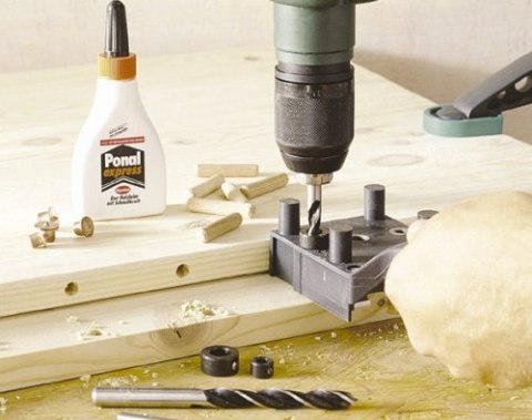 WOLFCRAFT ZESTAW STARTOWY DO POŁĄCZEŃ KOŁKOWYCH (DO KOŁKÓW DREWNIANYCH 6, 8 I 10MM) WOLFCRAFT