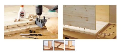 WOLFCRAFT ZESTAW STARTOWY DO POŁĄCZEŃ KOŁKOWYCH (DO KOŁKÓW DREWNIANYCH 6, 8 I 10MM) WOLFCRAFT