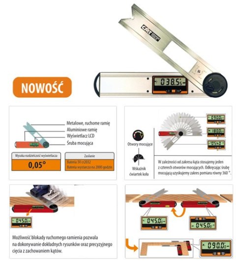 CMT WSKAŹNIK KĄTÓW / KĄTOMIERZ CYFROWY CMT