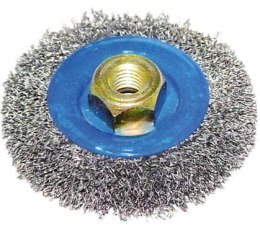 SZCZOTKA DRUCIANA TARCZOWA Z GWINTEM 120 mm SRR-TO120 DREL/CONDOR