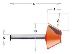 CMT FREZ DO FAZOWANIA, SKOSÓW HM A=45 D=25 I=8 L=41 S=8. CMT
