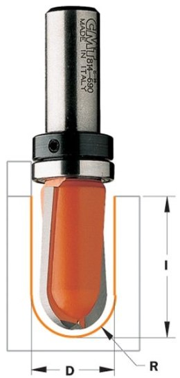 CMT FREZ DO KORYTEK I CZASZ HM R= 9,5 D=19 I=11,5 S=8%%% CMT
