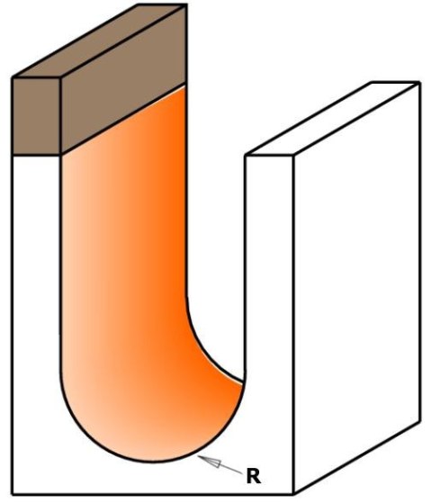 CMT FREZ DO KORYTEK I CZASZ HM R= 9,5 D=19 I=11,5 S=8%%% CMT