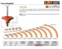 CMT FREZ ZAOKRĄGLAJĄCY Z ŁOŻYSKIEM HM R=16 D=44,5 I=22 S=8 CMT