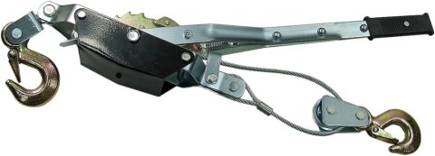 PRZYCIĄGARKA LINOWA RĘCZNA 2 TONY PODWÓJNY MECHANIZM ZAPADKOWY, LINKA 2,5m / 4,5mm SILVER