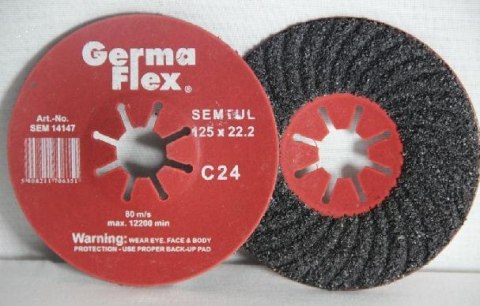 ŚCIERNICA LISTKOWA METAL CYRKON 125 gr. 80 INOX GERMAFLEX