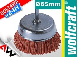 WOLFCRAFT SZCZOTKA NYLONOWA 65mm DOCZOŁOWA TRZPIEŃ 6mm WOLFCRAFT