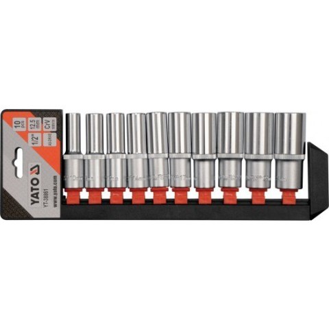 YATO NASADKI DŁUGIE 1/2" 10 elem. 38861 YATO