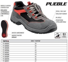 YATO PÓŁBUT ROBOCZY PUEBLE S3 - ROZMIAR 41 YATO