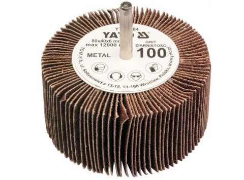 YATO ŚCIERNICA LISTKOWA TRZPIENIOWA 80x40x6 P 80 YATO