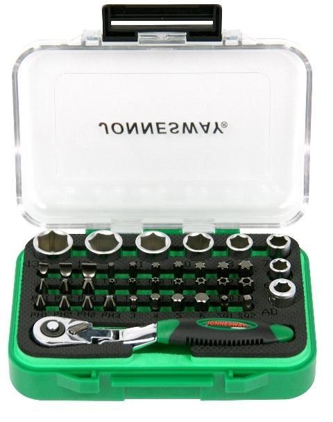 JONNESWAY KOŃCÓWKI KOMPLET 40 elem. Z GRZECHOTKĄ 1/4" JONNESWAY