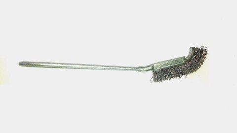 SZCZOTKA DRUCIANA METALOWA RĄCZKA 90mm/210 mm WYGIĘTA SZCZOTPOL