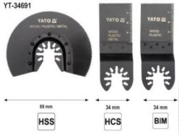 YATO ZESTAW BRZESZCZOTÓW DO NARZĘDZIA WIELOFUNKCYJNEGO 3 szt. YATO