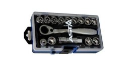 ASTA ZESTAW KLUCZY NASADOWYCH 12-KĄTNYCH Z GRZECHOTKĄ PRZELOTOWĄ ASTA