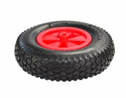 AWTOOLS KOŁO DO TACZKI OGRODOWEJ PNEUMATYCZNE 300mm PLASTIKOWA FELGA OPONA 2-PŁÓCIENNA CZERWONE AWTOOLS