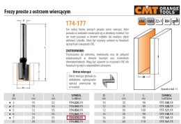 CMT FREZ PROSTY Z OSTRZEM WIERCĄCYMHM D= 7 I=20 L=55 S=8%%% CMT
