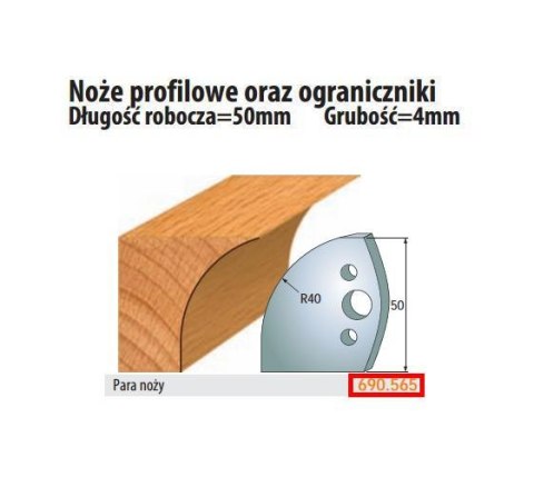 CMT NOŻE PROFILOWE HSS 50 x 4mm 690.565 CMT