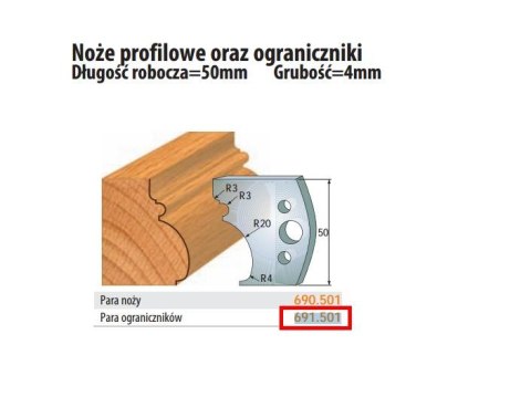 CMT OGRANICZNIKI NOŻY PROFILOWYCH 50mm 691.501 CMT