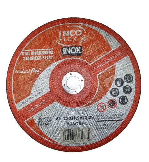 INCOFLEX TARCZA DO METALU INOX 230 x 1,9mm INCOFLEX