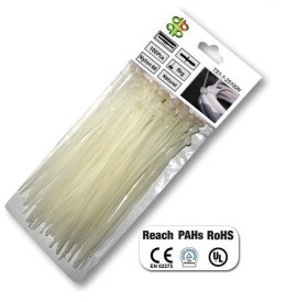 OPASKA PLASTIKOWA BIAŁA 3,6 x 250mm 100szt. BRADAS