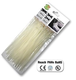 OPASKA PLASTIKOWA BIAŁA 7,6 x 350mm 100szt. BRADAS