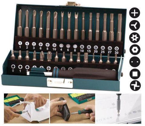 WOLFCRAFT ZESTAW KOŃCÓWEK Z RĘKOJŚECIĄ 31 elem. WOLFCRAFT