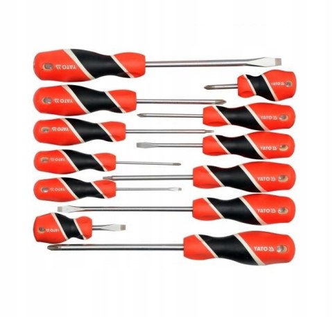 YATO WKRĘTAKI KOMPLET 12szt. PŁASKIE / KRZYŻOWE / KWADRAT, S2 58 HRC, 25967 YATO