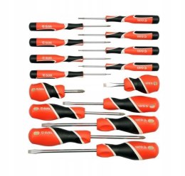 YATO WKRĘTAKI KOMPLET 15szt. PŁASKIE / KRZYŻOWE / TORX, S2 58 HRC 25981 YATO