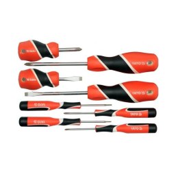 YATO WKRĘTAKI KOMPLET 8szt. PŁASKIE / KRZYŻOWE S2 58 HRC, 25980 YATO