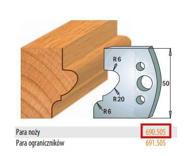 CMT NOŻE PROFILOWE HSS 50 x 4mm 690.505 CMT