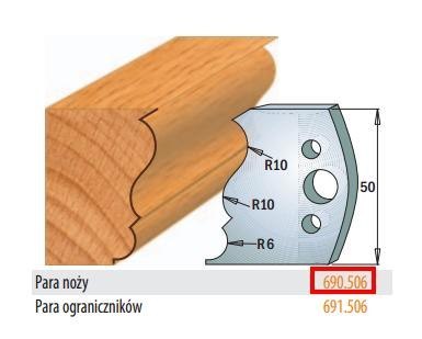 CMT NOŻE PROFILOWE HSS 50 x 4mm 690.506 CMT