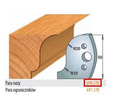 CMT NOŻE PROFILOWE HSS 50 x 4mm 690.570 CMT