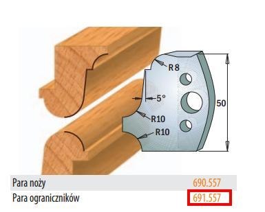 CMT OGRANICZNIKI NOŻY PROFILOWYCH 50mm 691.557 CMT