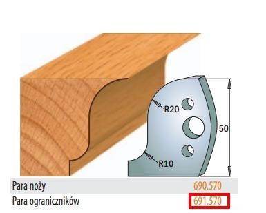 CMT OGRANICZNIKI NOŻY PROFILOWYCH 50mm 691.570 CMT