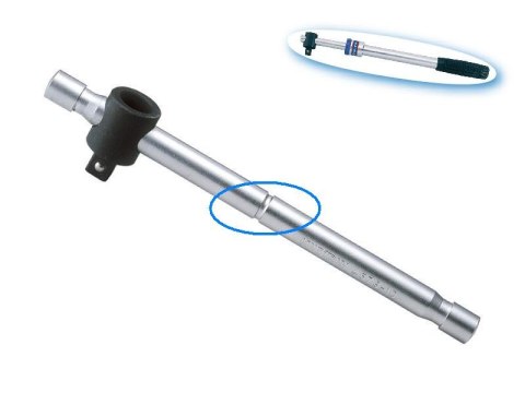 KING TONY POKRĘTŁO PRZESUWNE 1/2" 250mm, UCHWYT DO PRZEDŁUŻKI 4121 CHROM KING TONY