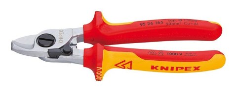 KNIPEX NOŻYCE IZOLOWANE 1000V DO CIĘCIA KABLI I PRZEWODÓW 165mm Fi=15mm / 50mm2 KNIPEX