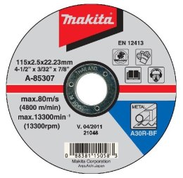 TARCZA DO METALU 115 x 2,5 x 22,2mm MAKITA