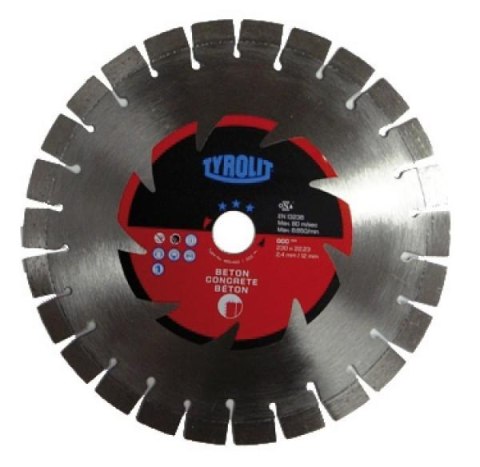 TYROLIT TARCZA DIAMENTOWA DO BETONU DCC PREMIUM 230 x 22,2mm C6W TYROLIT