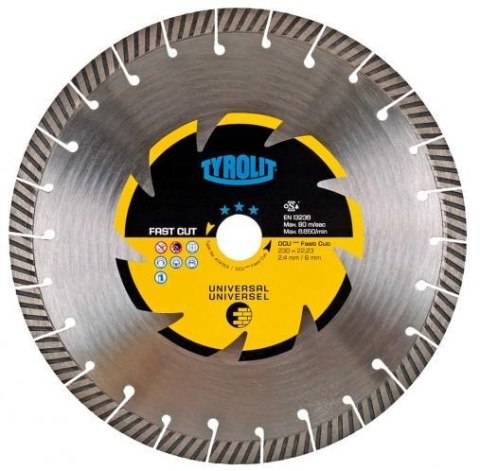 TYROLIT TARCZA DIAMENTOWA DO KAMIENIA DCU-FC 4in1 230 x 22,2mm C6R TYROLIT
