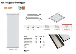 CMT NÓŻ STRUGAJĄCY HW 400 x 35 x 3mm DO GŁOWICY TNĄCEJ CMT
