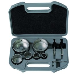 DEDRA ZESTAW OTWORNIC WOLFRAMOWYCH 22-73mm 6 elem. (22; 28; 35; 44; 68; 73mm) + ADAPTERY + WALIZKA DEDRA