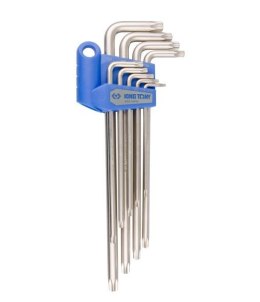 KING TONY KOMPLET TORXÓW Z OTWOREM EXTRA DŁUGIE T10 - T50 9 elem. 1127
W UCHWYCIE PLASTIKOWYM KING TONY